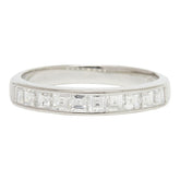Pt900 プラチナ ダイヤ0.68ct ハーフエタニティリング リング 指輪 レディース 12.5号 【中古】
