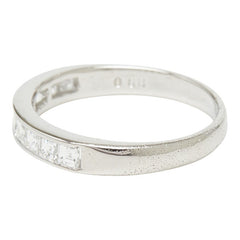 Pt900 プラチナ ダイヤ0.68ct ハーフエタニティリング リング 指輪 レディース 12.5号 【中古】