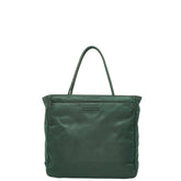 プラダ 三角ロゴプレート ハンドバッグ グリーン ナイロン レディース PRADA 【中古】