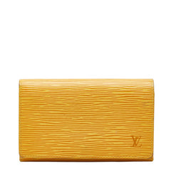 ルイ ヴィトン エピ ポルトモネ ビエ トレゾール 二つ折り財布 M63509 タッシリイエロー レザー レディース LOUIS VUITTON 【中古】
