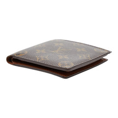 ルイ ヴィトン モノグラム ポルトフォイユ マルコ 二つ折り財布 M61675 ブラウン PVC レザー レディース LOUIS VUITTON 【中古】