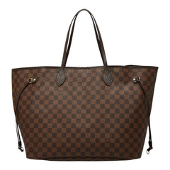 ルイ ヴィトン ダミエ ネヴァーフルGM トートバッグ ショルダーバッグ N51106 ブラウン PVC レザー レディース LOUIS VUITTON 【中古】