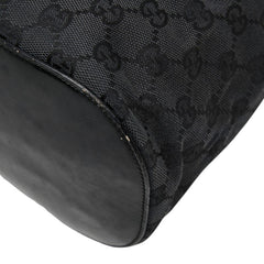 グッチ GGキャンバス ハンドバッグ ワンショルダーバッグ 001 3738 ブラック キャンバス レザー レディース GUCCI 【中古】