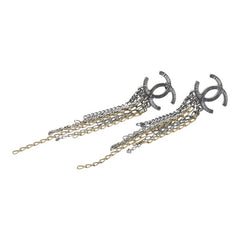 シャネル ココマーク ピアス シルバー ゴールド メタル レディース CHANEL 【中古】