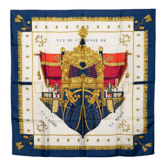 エルメス カレ90 VUE DU CARROSSE DE LA GALERE LA REALE クイーンの戴冠式 スカーフ 大判 マルチカラー シルク レディース HERMES 【中古】