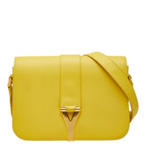 サンローラン Yライン 斜め掛け ショルダーバッグ イエロー レザー レディース SAINT LAURENT 【中古】