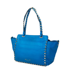 ヴァレンティノ ガラヴァーニ ロックスタッズ ハンドバッグ ショルダーバッグ 2WAY ブルー レザー レディース VALENTINO 【中古】
