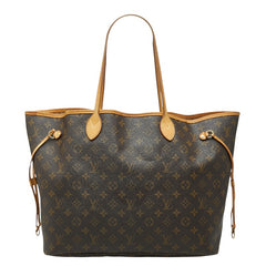 ルイ ヴィトン モノグラム ネヴァーフルGM トートバッグ ショルダーバッグ M40157 ブラウン PVC レザー レディース LOUIS VUITTON 【中古】