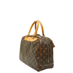 ルイ ヴィトン モノグラム ドーヴィル ハンドバッグ M47270 ブラウン PVC レザー レディース LOUIS VUITTON 【中古】