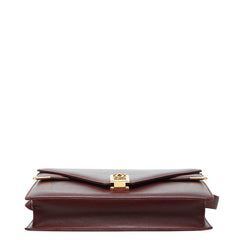 カルティエ マストライン 斜め掛け ショルダーバッグ ボルドー ワインレッド レザー レディース CARTIER 【中古】