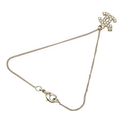 シャネル ココマーク ブレスレット ゴールド メッキ フェイクパール ラインストーン レディース CHANEL 【中古】