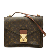ルイ ヴィトン モノグラム モンソー ハンドバッグ ショルダーバッグ 2WAY M51185 ブラウン PVC レザー レディース LOUIS VUITTON 【中古】