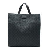 グッチ GGスプリーム トートバッグ ハンドバッグ 495559 ブラック PVC レザー メンズ GUCCI 【中古】