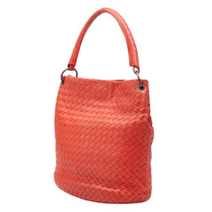 ボッテガヴェネタ イントレチャート ワンショルダーバッグ 255690 オレンジ レザー レディース BOTTEGAVENETA 【中古】