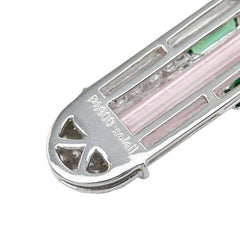 Pt900 プラチナ バイカラートルマリン5.25ct ダイヤ0.82ct トルマリン0.38ct ペンダントトップ ネックレス レディース 【中古】