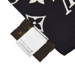 ルイ ヴィトン モノグラム コンフィデンシャル バンドー スカーフ M78656 ブラック マルチカラー シルク レディース LOUIS VUITTON 【中古】