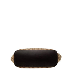 グッチ GGキャンバス トートバッグ ショルダーバッグ 106241 ベージュ ブラウン キャンバス レザー レディース GUCCI 【中古】
