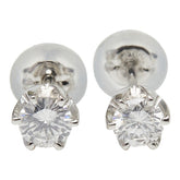 Pt900 プラチナ ダイヤ0.30ct ロサ スタッドピアス ピアス レディース 【中古】