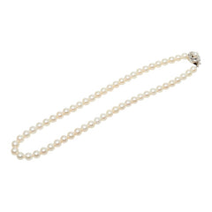 タサキ 真珠 SV925 シルバー アコヤパール7~7.5mm ネックレス レディース TASAKI 【中古】
