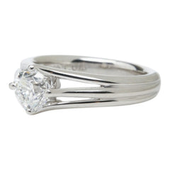 Pt900 プラチナ ダイヤ1.015ct リング 指輪 レディース 10.5号 【中古】