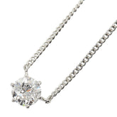 Pt850 プラチナ ダイヤ1.02ct プチネックレス ネックレス レディース 【中古】
