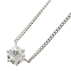 Pt850 プラチナ ダイヤ1.02ct プチネックレス ネックレス レディース 【中古】