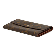 ルイ ヴィトン モノグラム ポシェット ポルトモネ クレディ 長財布 M61725 ブラウン PVC レザー レディース LOUIS VUITTON 【中古】