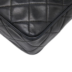 シャネル ココマーク マトラッセ フリンジ チェーン ショルダーバッグ ブラック ラムスキン レディース CHANEL 【中古】
