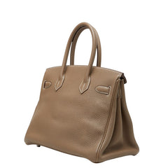 エルメス バーキン30 ハンドバッグ 内縫い X刻印 2016 エトゥープ シルバー金具 トゴ レディース HERMES 【中古】