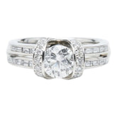 Pt900 プラチナ ダイヤ1.024ct ダイヤ0.59ct リング 指輪 レディース 10号 【中古】