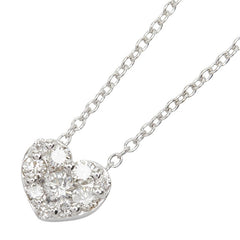 ポンテヴェキオ K18WG ホワイトゴールド ダイヤ0.25ct ハートモチーフ ペンダント ネックレス レディース Ponte Vecchio 【中古】