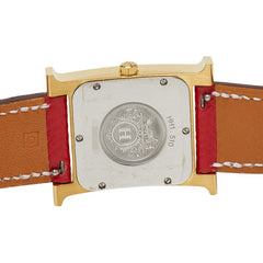 エルメス Hウォッチ 腕時計 HH1.510 クオーツ ホワイト文字盤 レザー レディース HERMES 【中古】