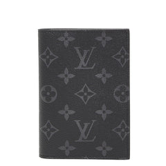 ルイ ヴィトン モノグラム エクリプス クーヴェルテュール パスポールNM パスポートケース M64501 ブラック PVC メンズ LOUIS VUITTON 【中古】