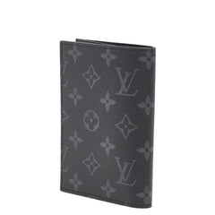 ルイ ヴィトン モノグラム エクリプス クーヴェルテュール パスポールNM パスポートケース M64501 ブラック PVC メンズ LOUIS VUITTON 【中古】