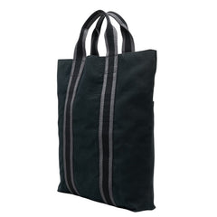 エルメス フールトゥ カバス トートバッグ ブラック コットンキャンバス レディース HERMES 【中古】