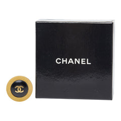 シャネル ココマーク ラウンド イヤリング 片耳 ゴールド ブラック メッキ レディース CHANEL 【中古】