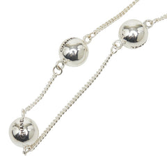 シャネル ロゴ ボール ネックレス シルバー メタル レディース CHANEL 【中古】