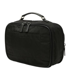 プラダ 三角ロゴプレート バニティバッグ キャリーオンバッグ コスメバッグ ブラック ナイロン レディース PRADA 【中古】