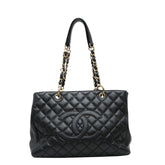 シャネル マトラッセ ココマーク GST チェーン トートバッグ ショルダーバッグ ブラック キャビアスキン レディース CHANEL 【中古】