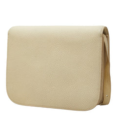 セリーヌ クラシック ボックス ミディアム ショルダーバッグ アイボリー系 レザー レディース CELINE 【中古】