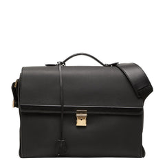 ダンヒル コンノート ブリーフケース ビジネスバッグ ショルダーバッグ ブラック レザー メンズ Dunhill 【中古】