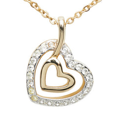 スワロフスキー Lady ハート ペンダント ネックレス ゴールド メッキ ラインストーン レディース SWAROVSKI 【中古】