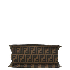 フェンディ ズッカ ハンドバッグ 0914750 ブラウン キャンバス レザー レディース FENDI 【中古】
