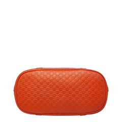 グッチ マイクログッチシマ ハンドバッグ ショルダーバッグ 2WAY 449654 オレンジ レザー レディース GUCCI 【中古】
