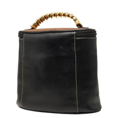 ロエベ ベラスケス バニティバッグ ハンドバッグ ブラック ブラウン レザー レディース LOEWE 【中古】