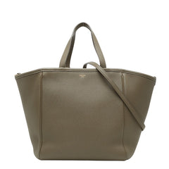 セリーヌ スモール フォールドカバ ハンドバッグ ショルダーバッグ 2WAY ベージュ レザー レディース CELINE 【中古】