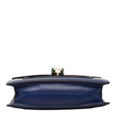 ブルガリ セルペンティ フォーエバー チェーン ショルダーバッグ ネイビー レザー レディース BVLGARI 【中古】