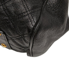 マークジェイコブス ザ スタム キルティング ハンドバッグ ブラック レザー レディース MARC JACOBS 【中古】