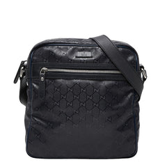 グッチ GGインプリメ 斜めがけ ショルダーバッグ 201448 ブラック PVC レザー メンズ GUCCI 【中古】