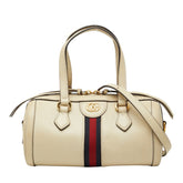 グッチ オフィディア ハンドバッグ ミニボストンバッグ 2WAY 602577 ベージュ PVC レザー レディース GUCCI 【中古】